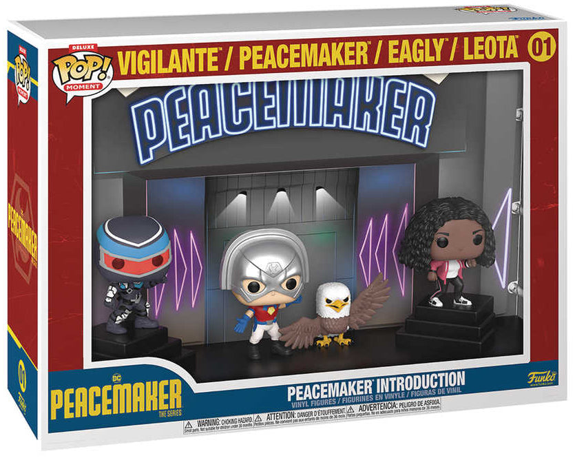 Pop! Moment: Deluxe DC Peacemaker Introduction Vigilante / Peacemaker / Eagly / Leota Vinyl Figures