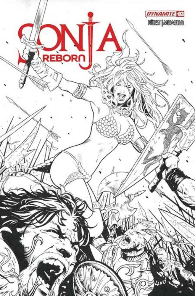 Sonja Reborn #3 Cover K Greg Land Line Art Foc Bonus Variant