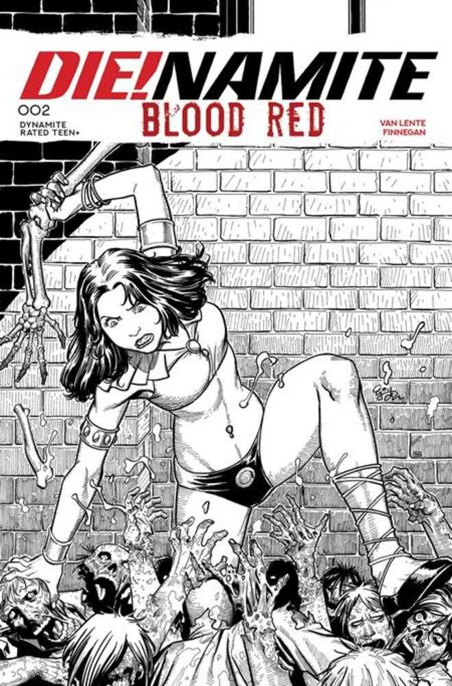 Dienamite Blood Red #2 Cover L Inc 1:7 Ej Su Line Art Foc Bonus Variant