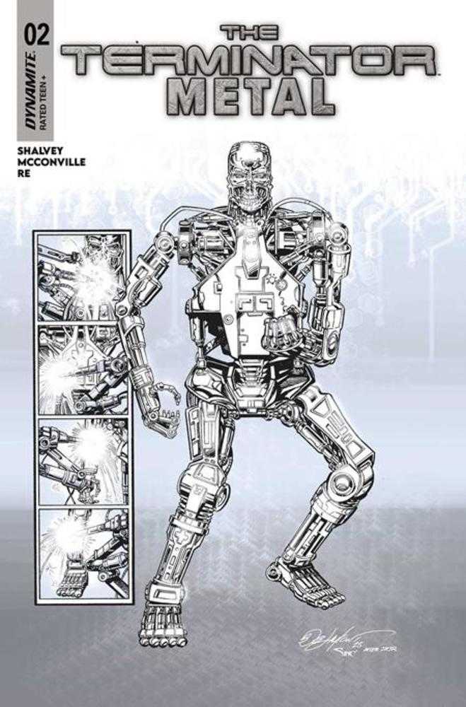 Terminator Metal #2 Cover J Inc 1:5 Bob Layton Line Art Foc Bonus Variant
