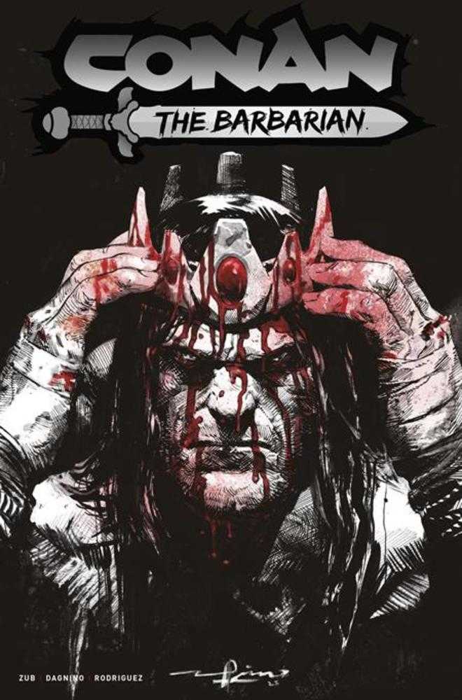 Conan The Barbarian #28 Cover F Gerardo Zaffino BW Blood Variant (Mature)