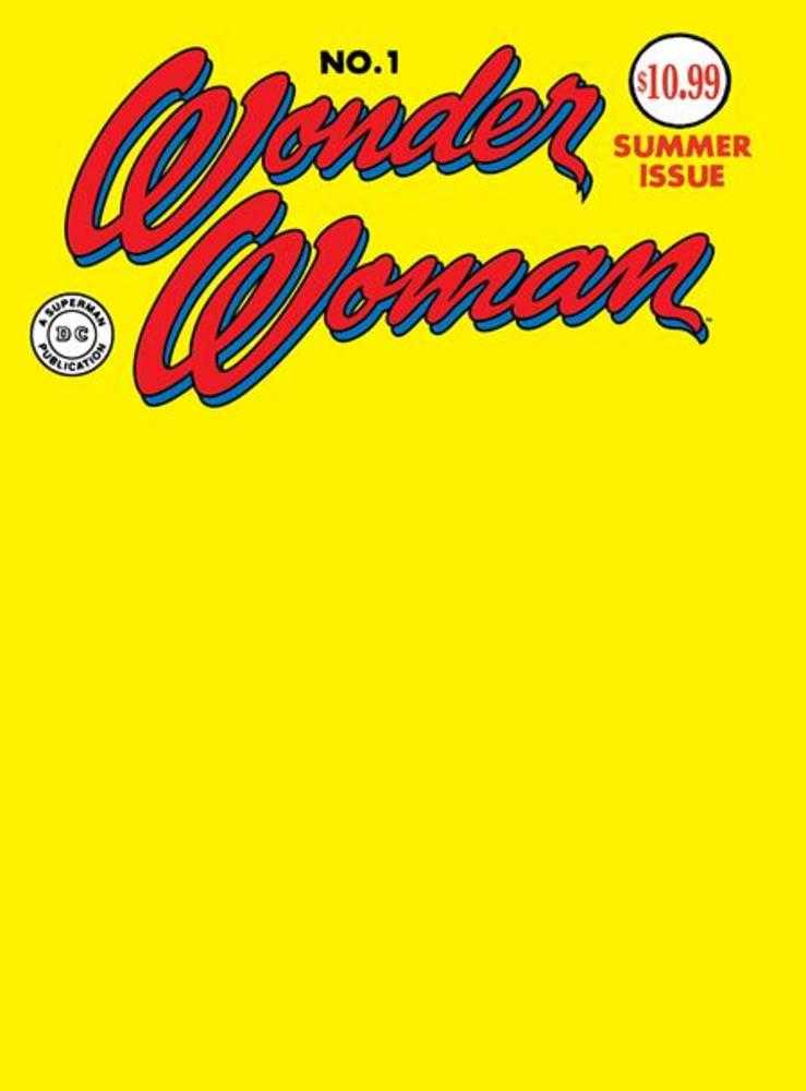 Wonder Woman #1 Facsimile Edition Cover B Blank Card Stock Variant (2026 Edition)