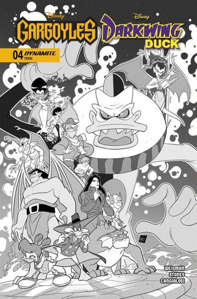 Gargoyles Darkwing Duck #4 Cover E 1 in 10 Ciro Cangialosi Line Art Variant