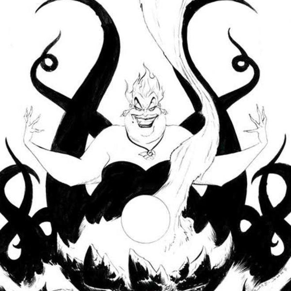 Disney Villains Ursula #1 Cover P Inc 1:5 Jae Lee Line Art Full Art Va