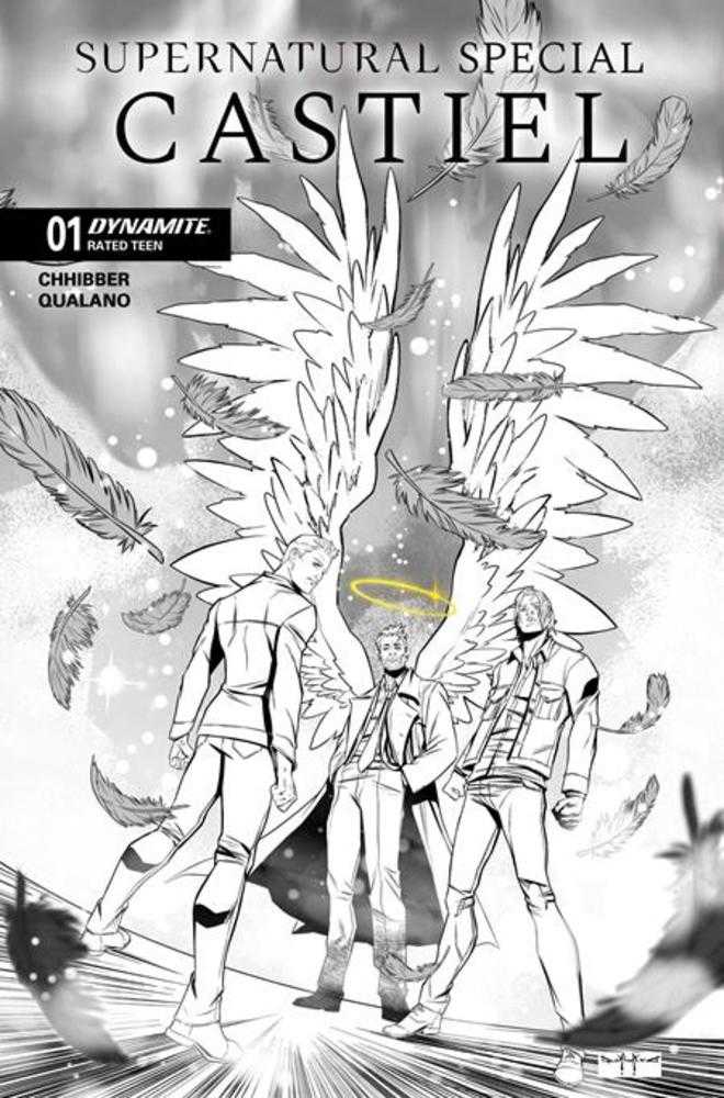 Supernatural Special Castiel #1 (One Shot) Cover H Inc 1:10 Pasquale Qualano Line Art Variant