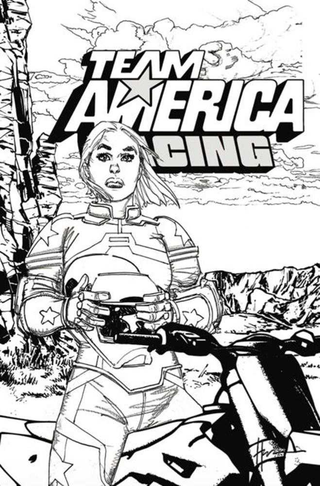 Team America Racing Full Throttle Edition #1 (One Shot) Cover E Howard Chaykin Black & White Variant