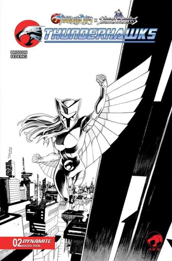 Thundercats X Silverhawks Thunderhawks #2 Cover K Declan Shalvey Line Art Variant