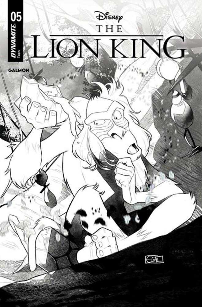 Lion King #5 Cover I Edwin Galmon Line Art Variant