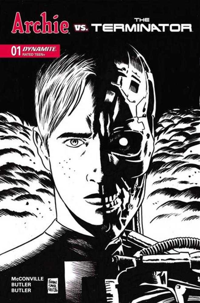 Archie vs The Terminator #1 Cover O Inc 1:25 Francesco Francavilla Line Art Variant