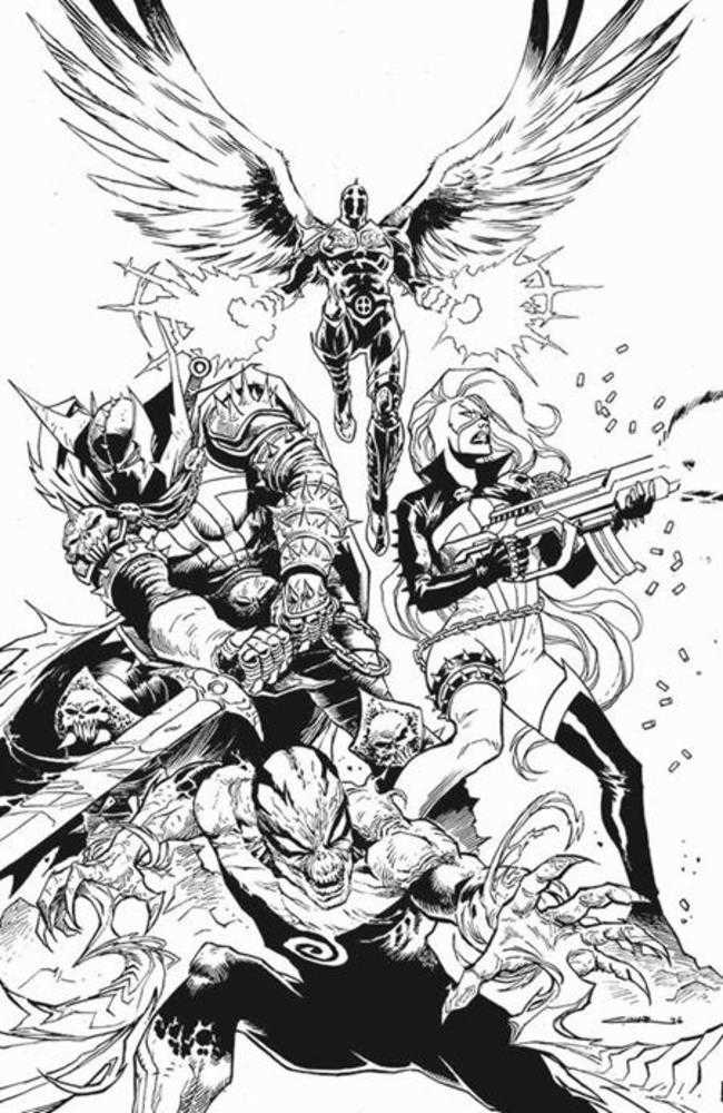 Spawn Scorched #56 Cover B Yildiray Cinar Black & White Virgin Variant