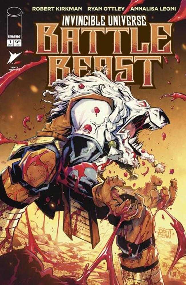 Invincible Universe Battle Beast #1 10th Printing Cover C Brett Bean Variant