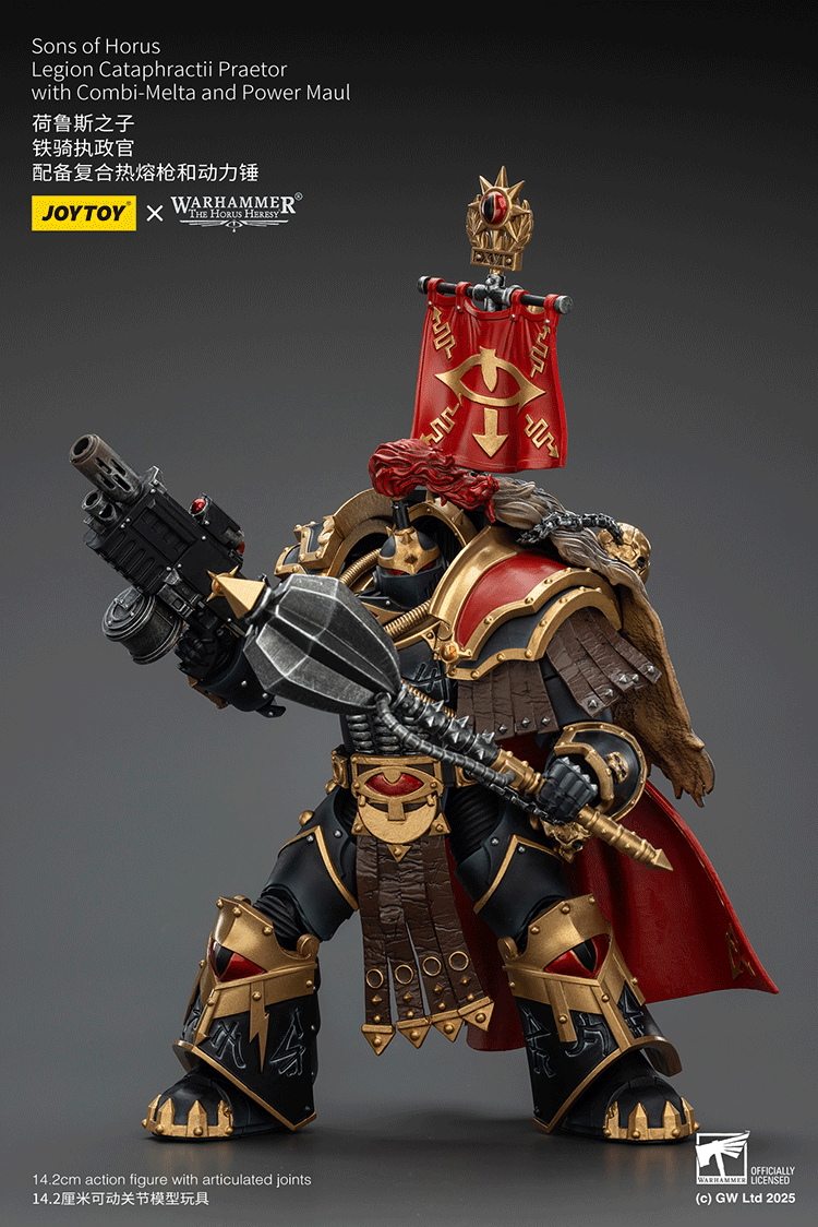 WARHAMMER THE HORUS HERESY - SONS OF HORUS - LEGION CATAPHRACTII PRAETOR WITH COMBI-MELTA AND POWER MAUL