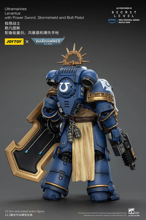 Ultramarines Levantus with Power Sword, Stormshield and Bolt Pistol