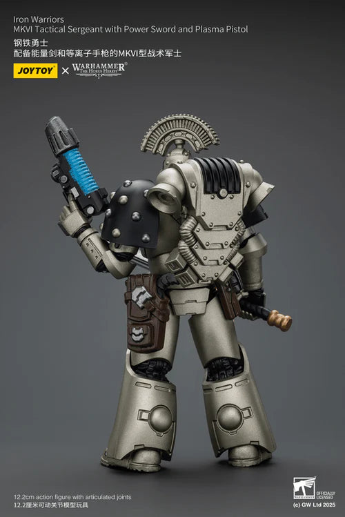 Iron Warriors MKVI Tactical Sergeant with Power Sword and Plasma Pistol