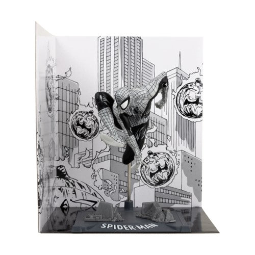 Marvel Spider-Man (Line Art) 1:10th Scale Collectible with Scene (Spider-Man #6) Gold Label