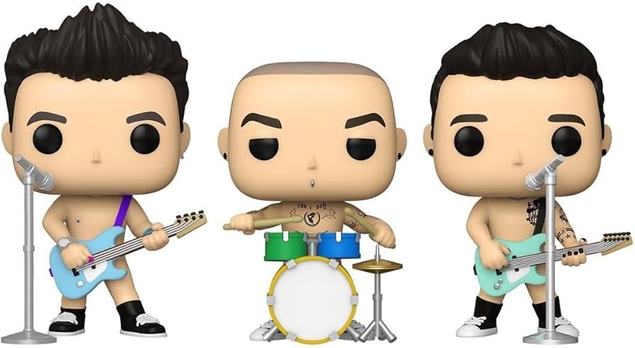 Pop! Rocks: Blink-182 Mark Hoppus / Travis Barker / Tom Delonge 3-Pack Vinyl Figures