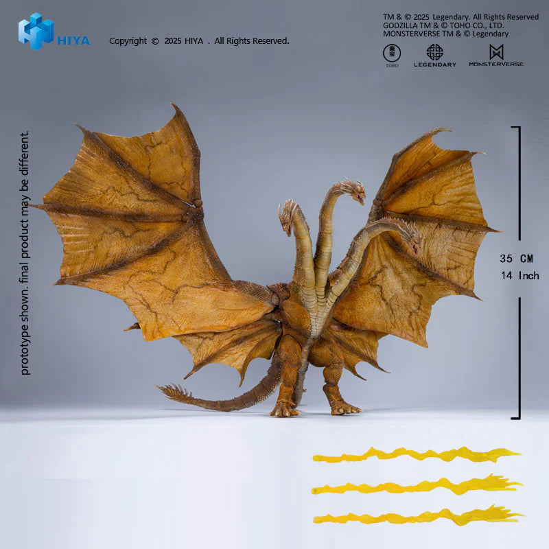 HIYA Exquisite Basic Series: Godzilla vs. King Ghidorah: None Scale 10" Inch King Ghidorah (1991) Action Figure