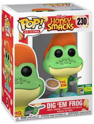 Funko Pop! vinyl figure packaging featuring a green frog character with orange hat and bowl, on a white background.