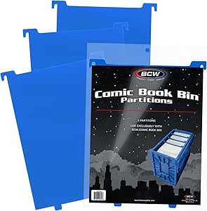 BCW Comic Bin Partitions Blue