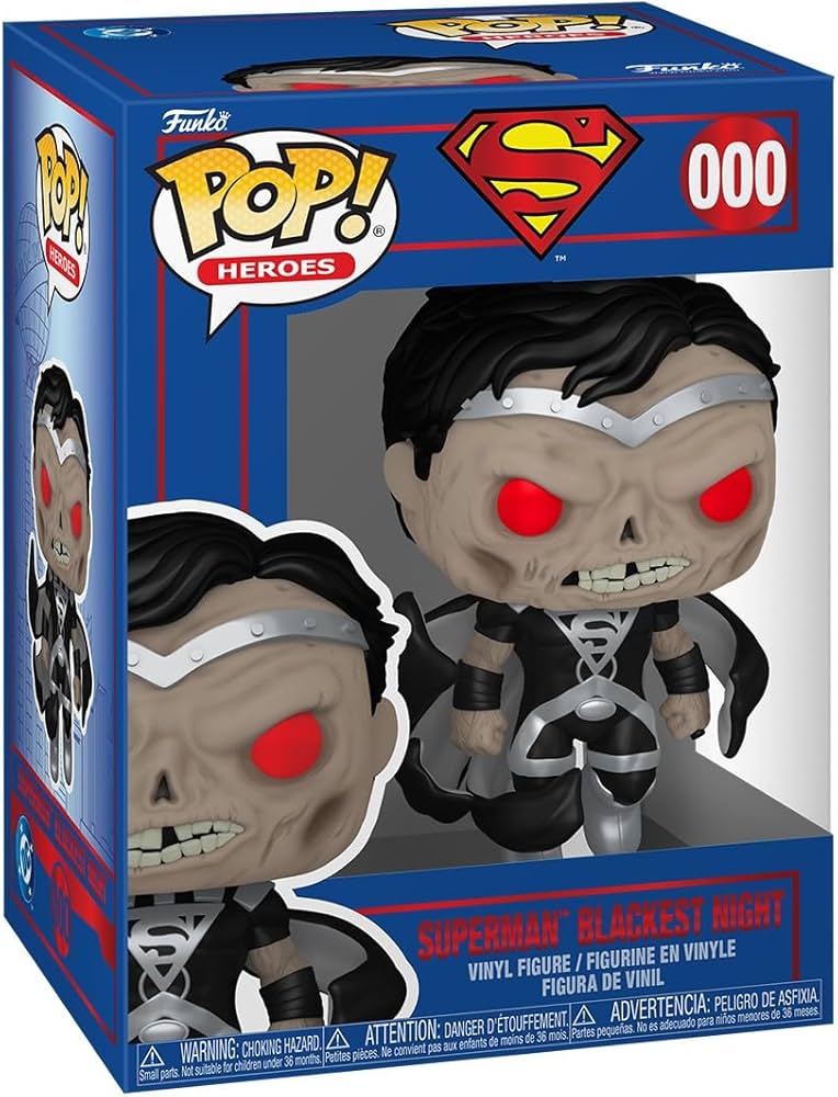 Pop Heroes Shield Thru The Ages Superman Blackest Nite Figure