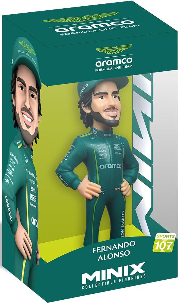 Minix Aramco Formula One: Fernando Alonso (Aston Martin) Collectible Figurine