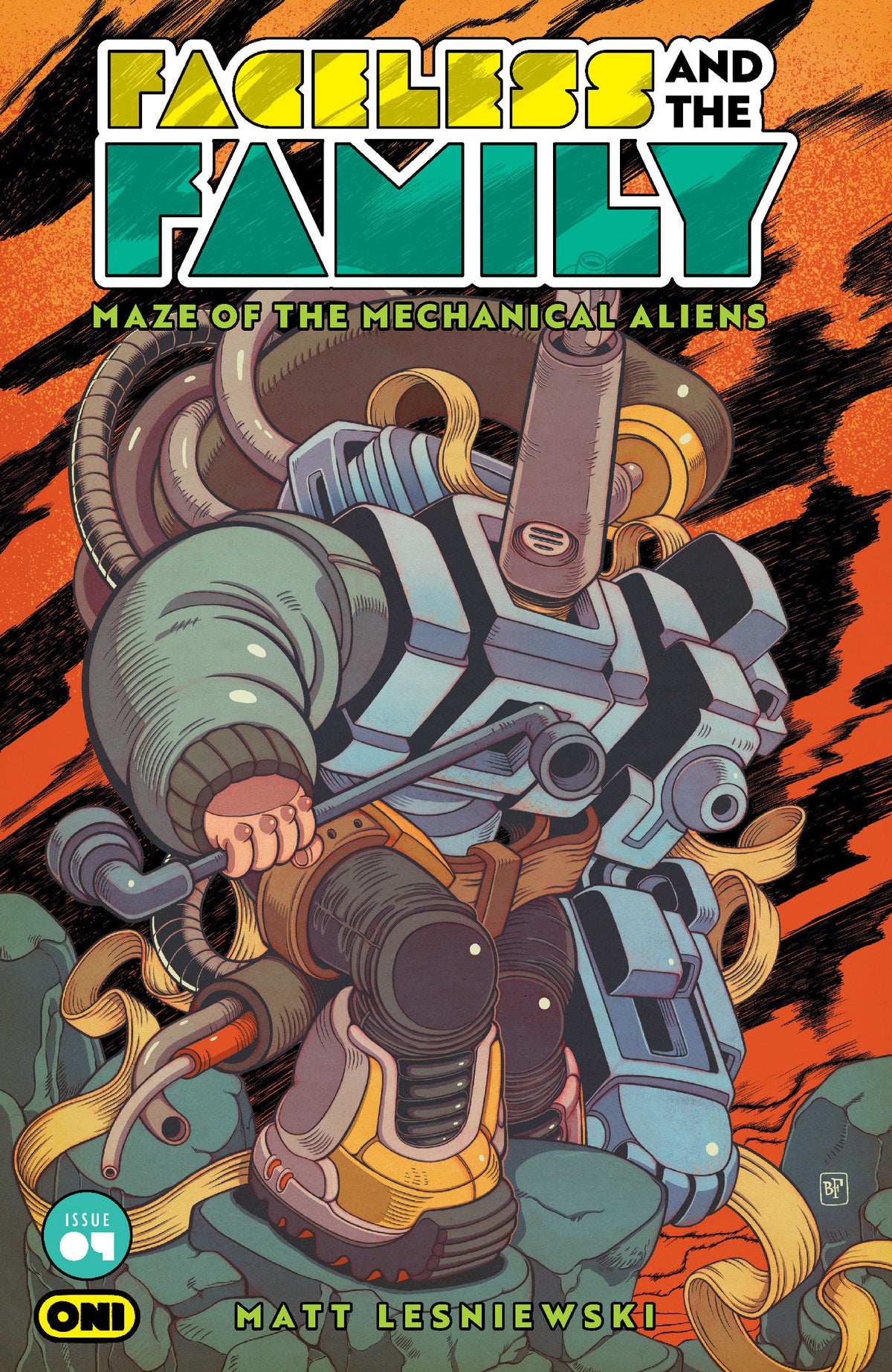 Faceless and the Family: Maze of the Mechanical Aliens #4 Cover B Billy Fowler Variant