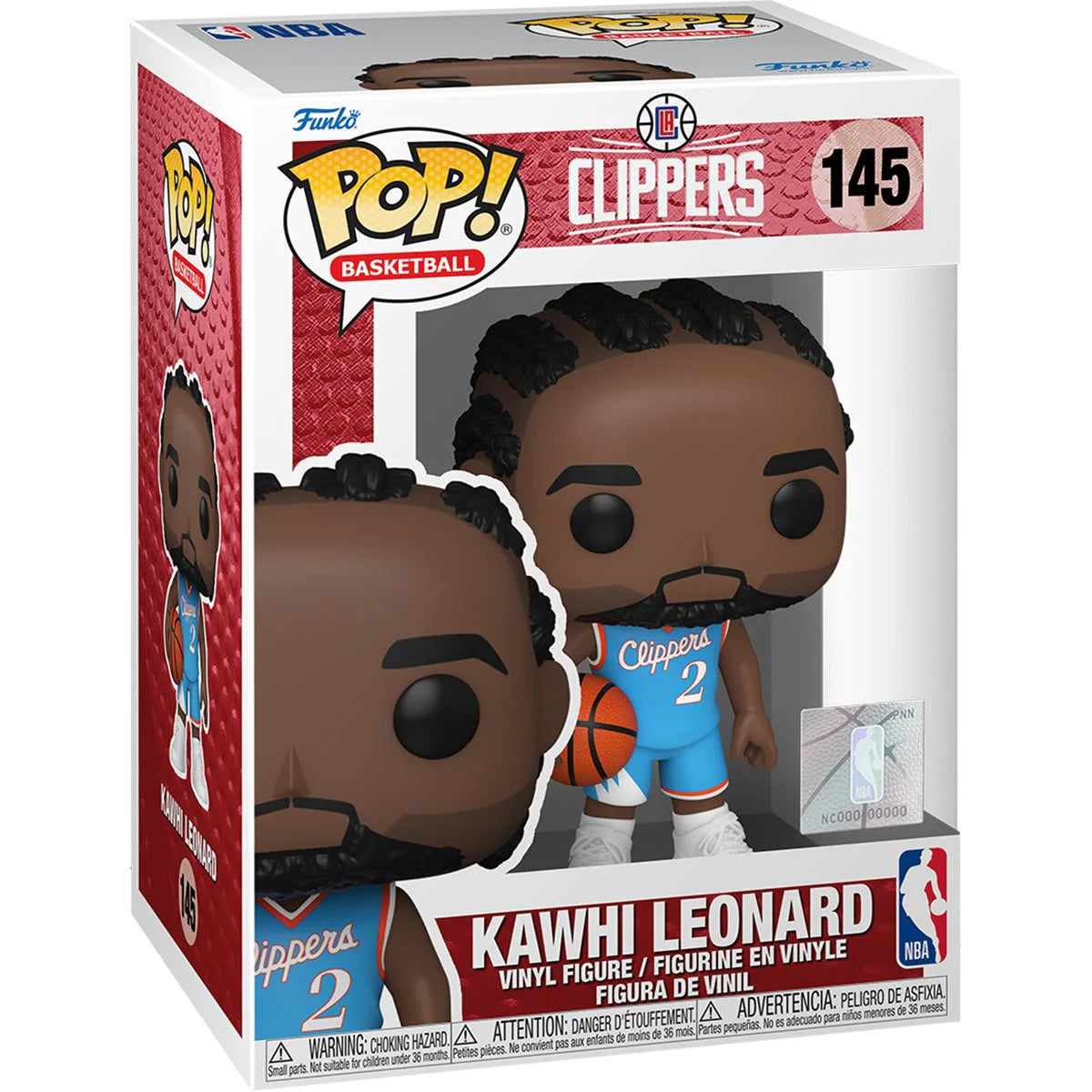 Pop! Basketball: NBA LA Clippers Kawhi Leonard (City Edition 2021) Vinyl Figure