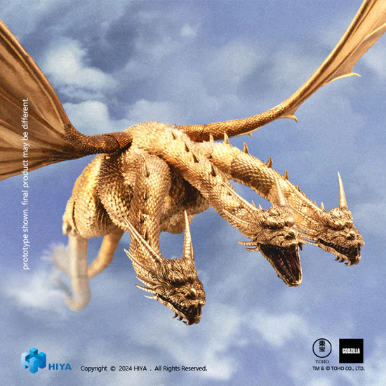 HIYA Exquisite Basic Series: Godzilla vs. King Ghidorah: None Scale 10" Inch King Ghidorah (1991) Action Figure