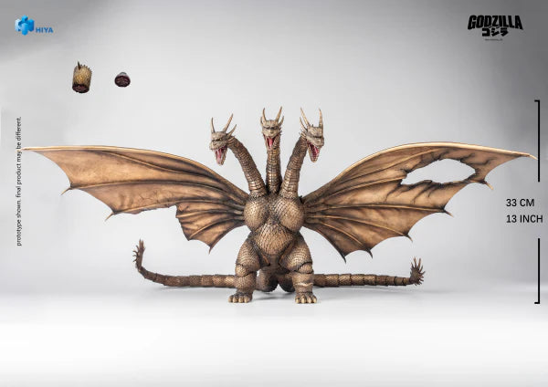 HIYA Exquisite Basic Series: Godzilla vs. King Ghidorah: None Scale 10" Inch King Ghidorah Battle Damaged Ver. (1991) Action Figure
