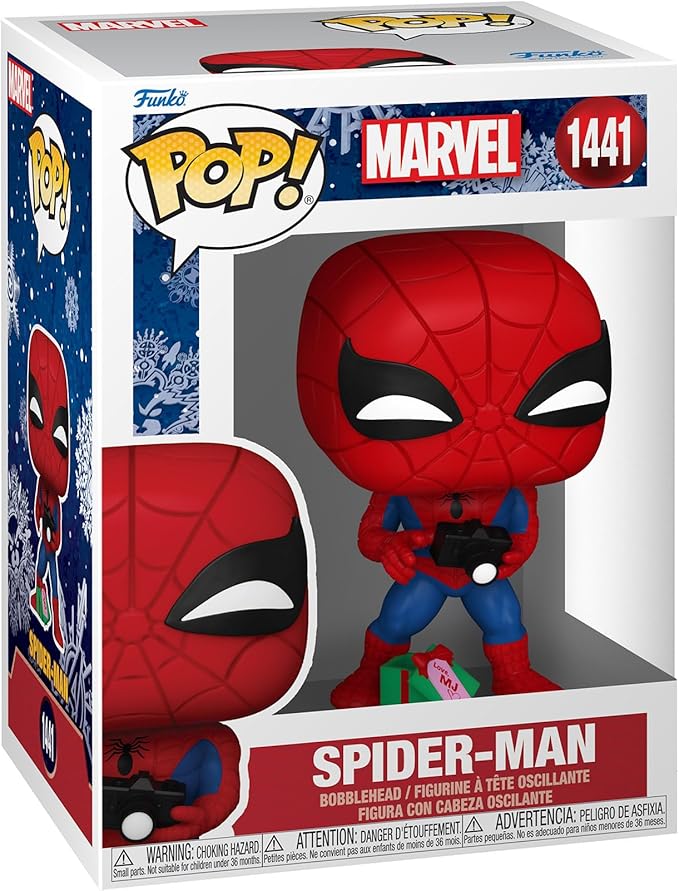 Pop! Marvel Holiday Spider-Man with Open Gift Vinyl Figure