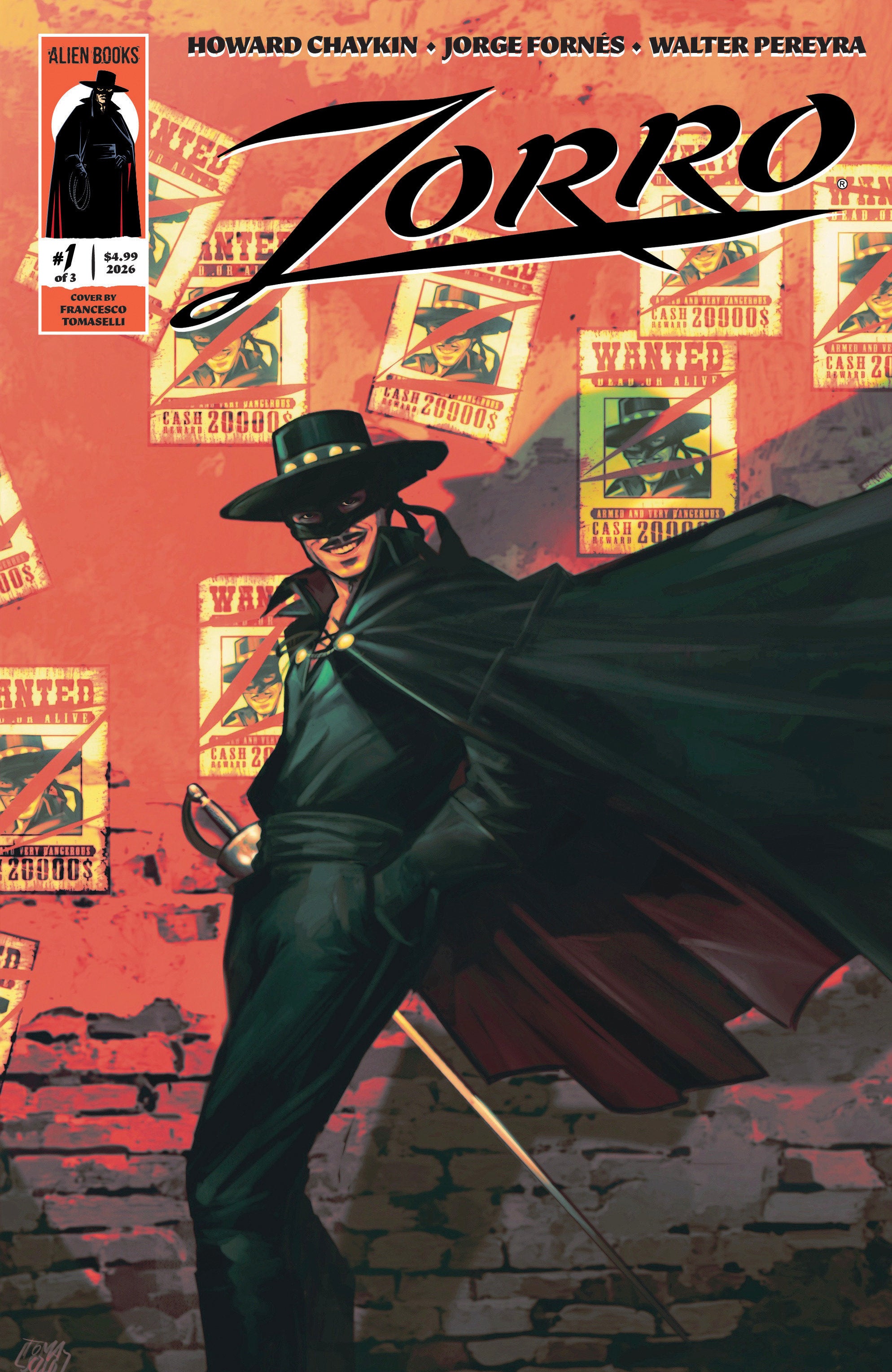 Zorro #1 Cover B Francesco Tomaselli Variant