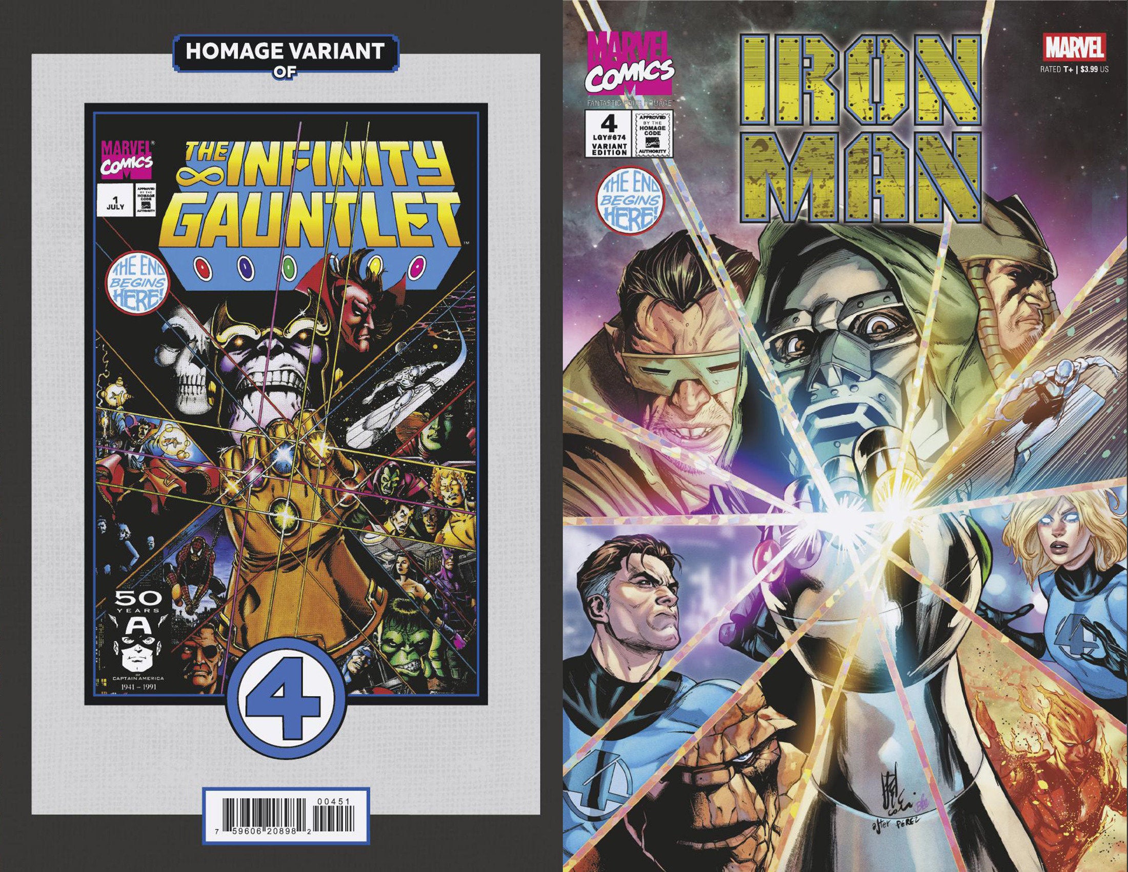 Iron Man #4 (2024) Stefano Caselli Fantastic Four Homage Variant