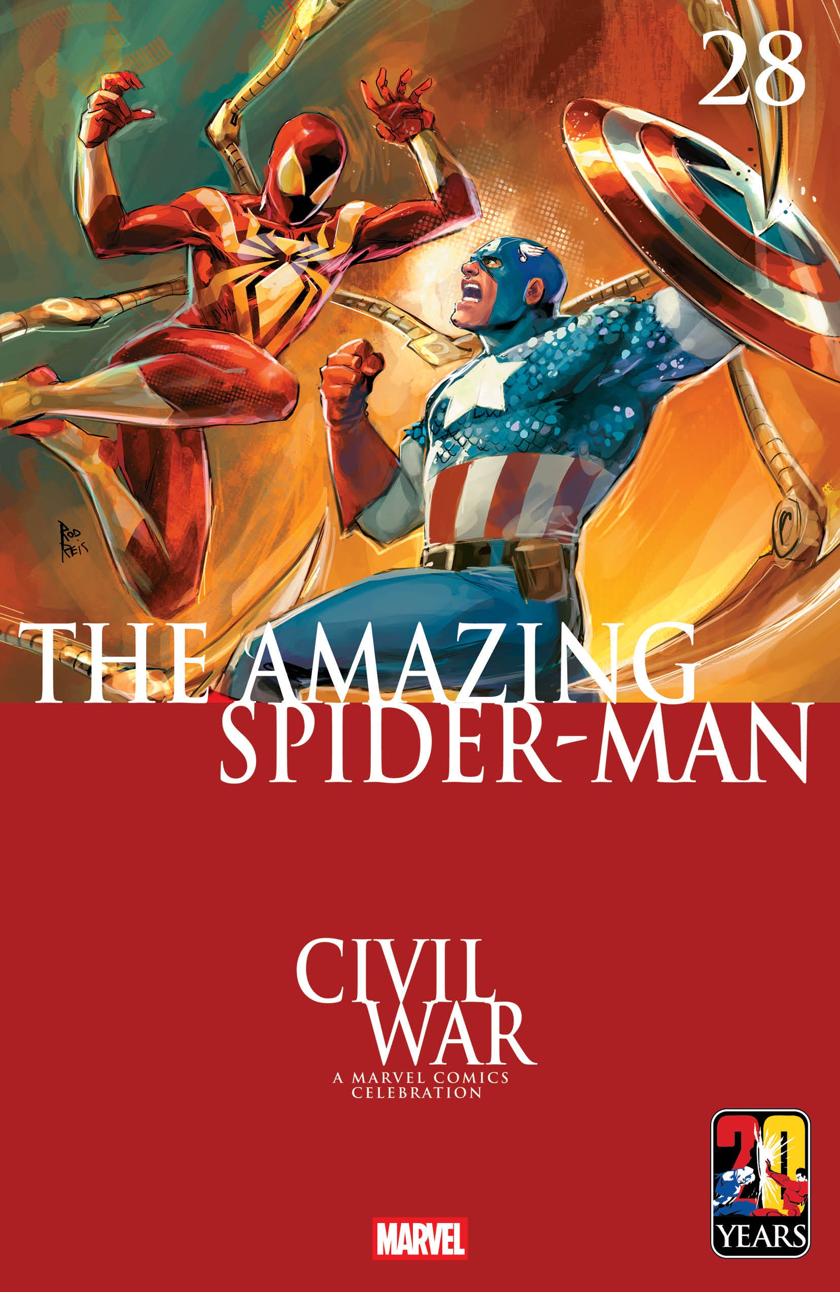 Amazing Spider-Man #28 (2025) Rod Reis Civil War Celebration Variant