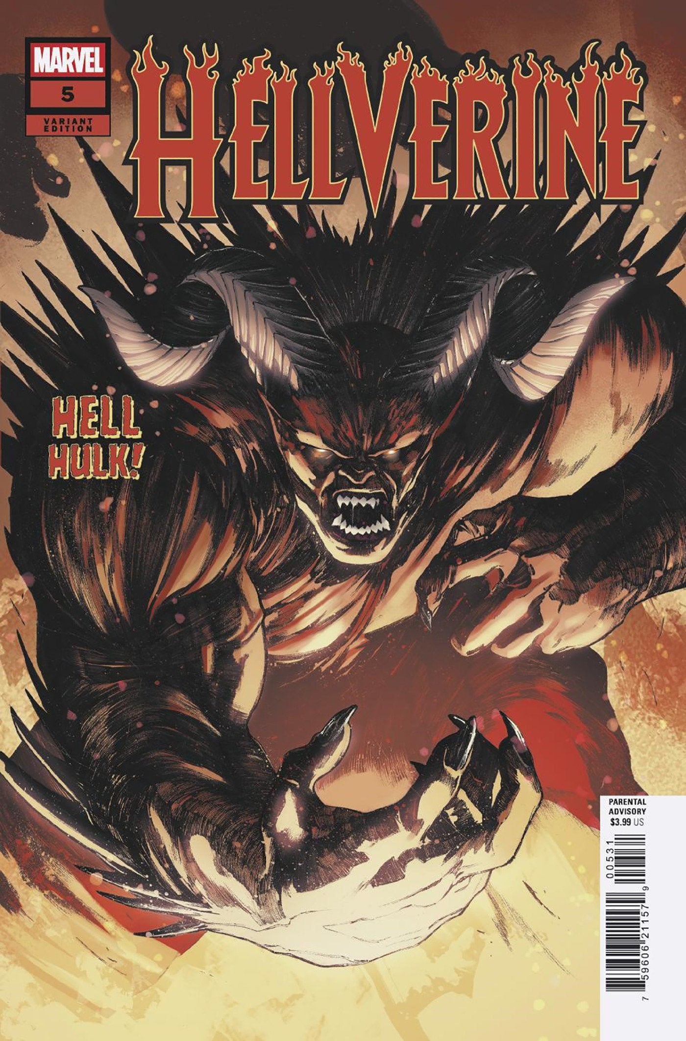 Hellverine #5 Alessandro Cappuccio Hell Hulk Variant 1st print