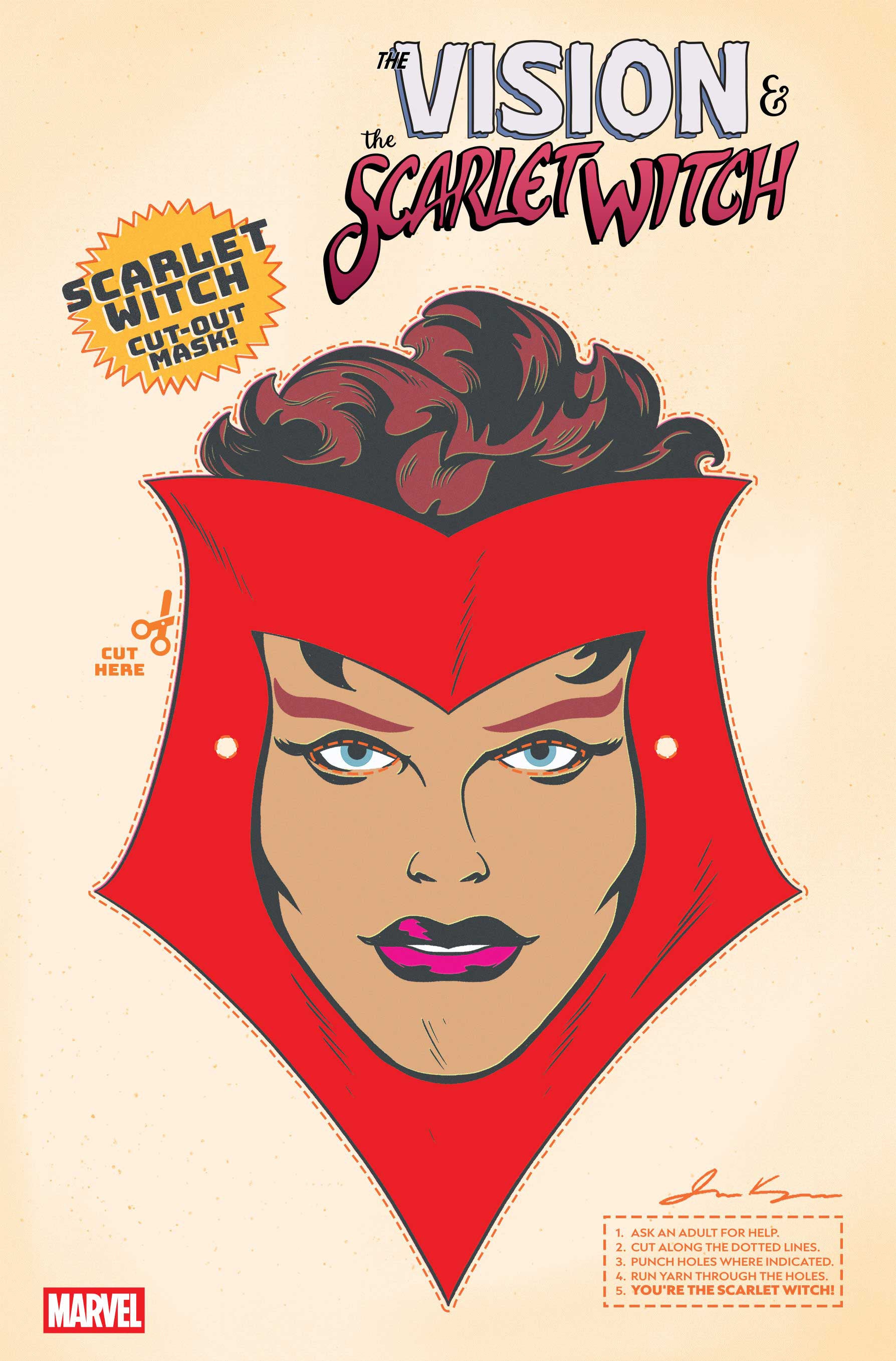 The Vision & The Scarlet Witch #5 Retro Halloween Mask Variant