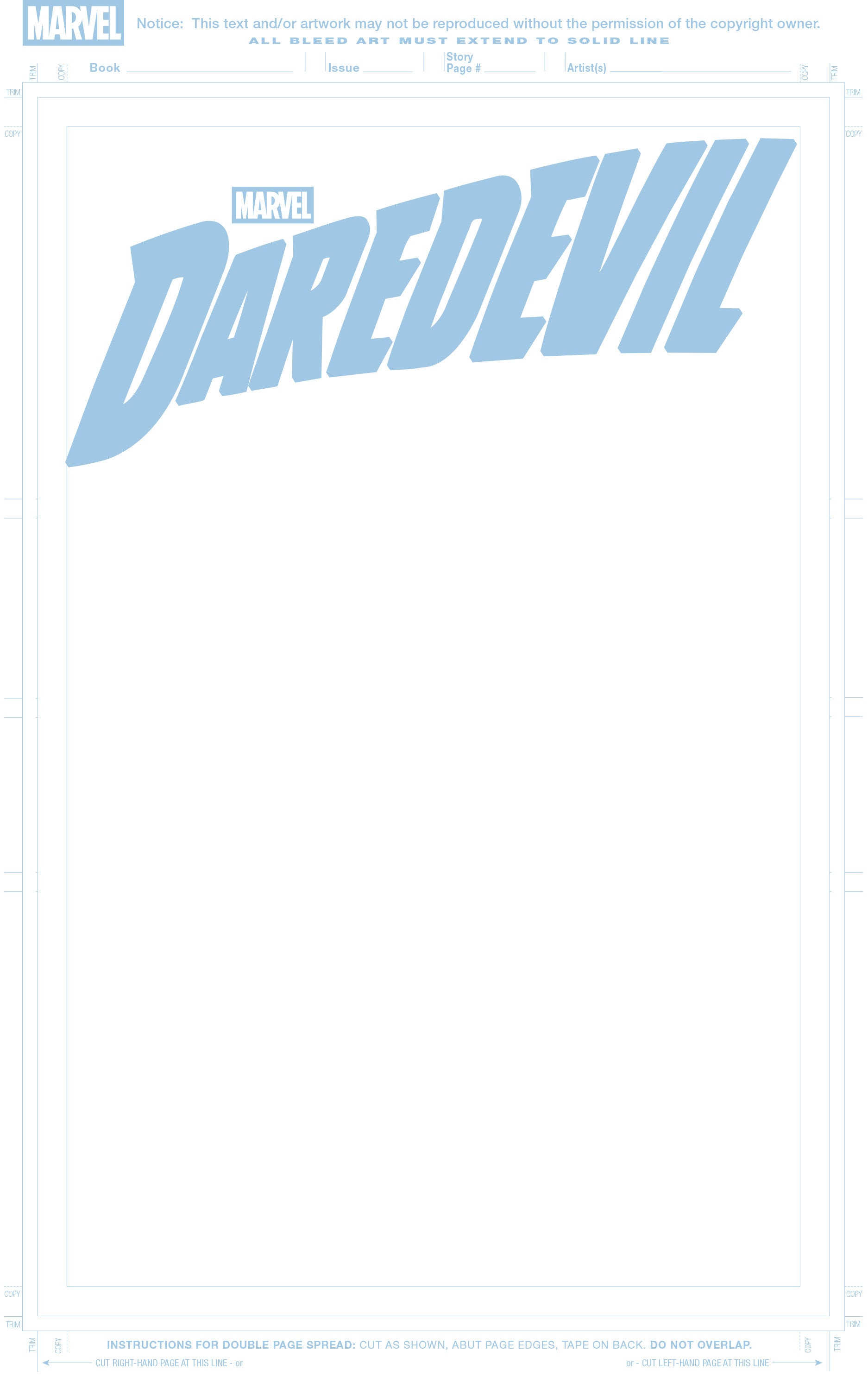 Daredevil #1 (2026) Blue Line Blank Cover Variant