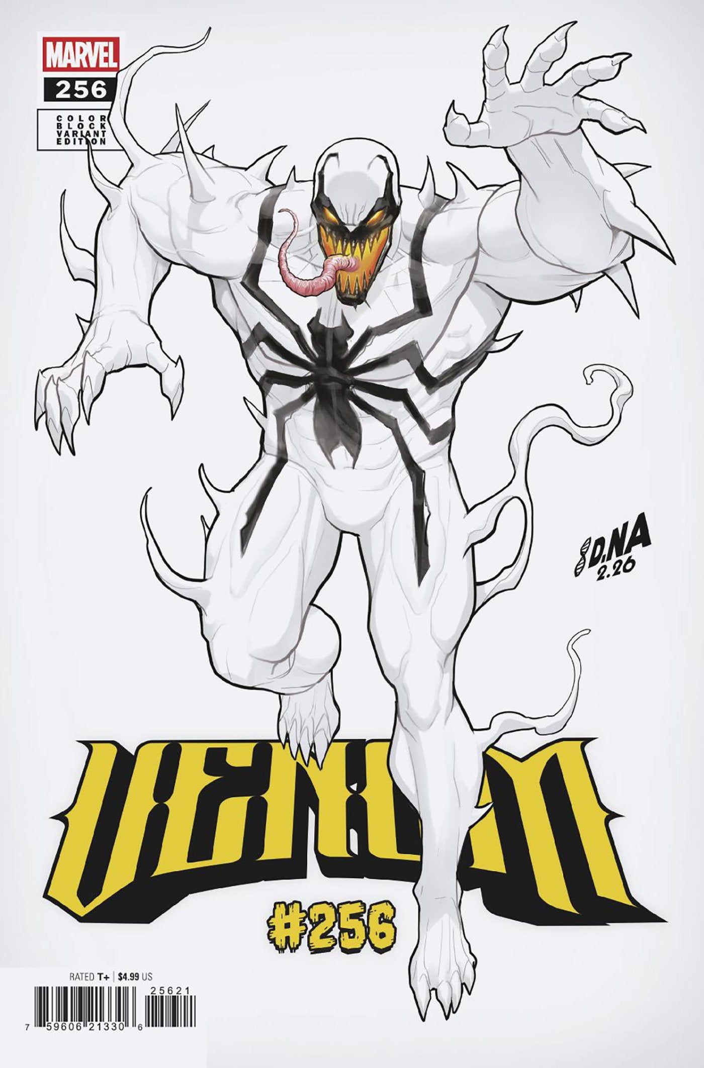 Venom #256 David Nakayama Color Block White Variant [Ds]