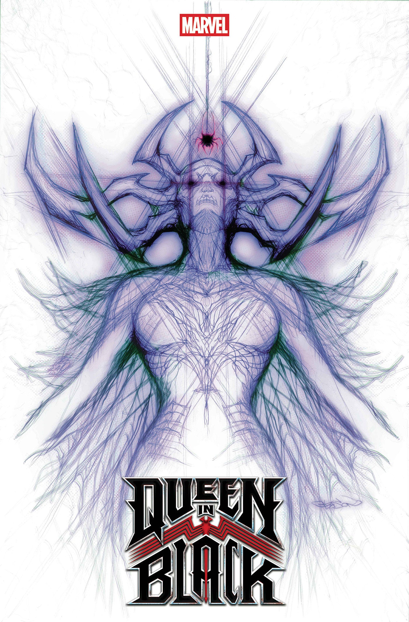 Queen in Black #1 Patrick Gleason Hela White Web Head Variant [Qib]