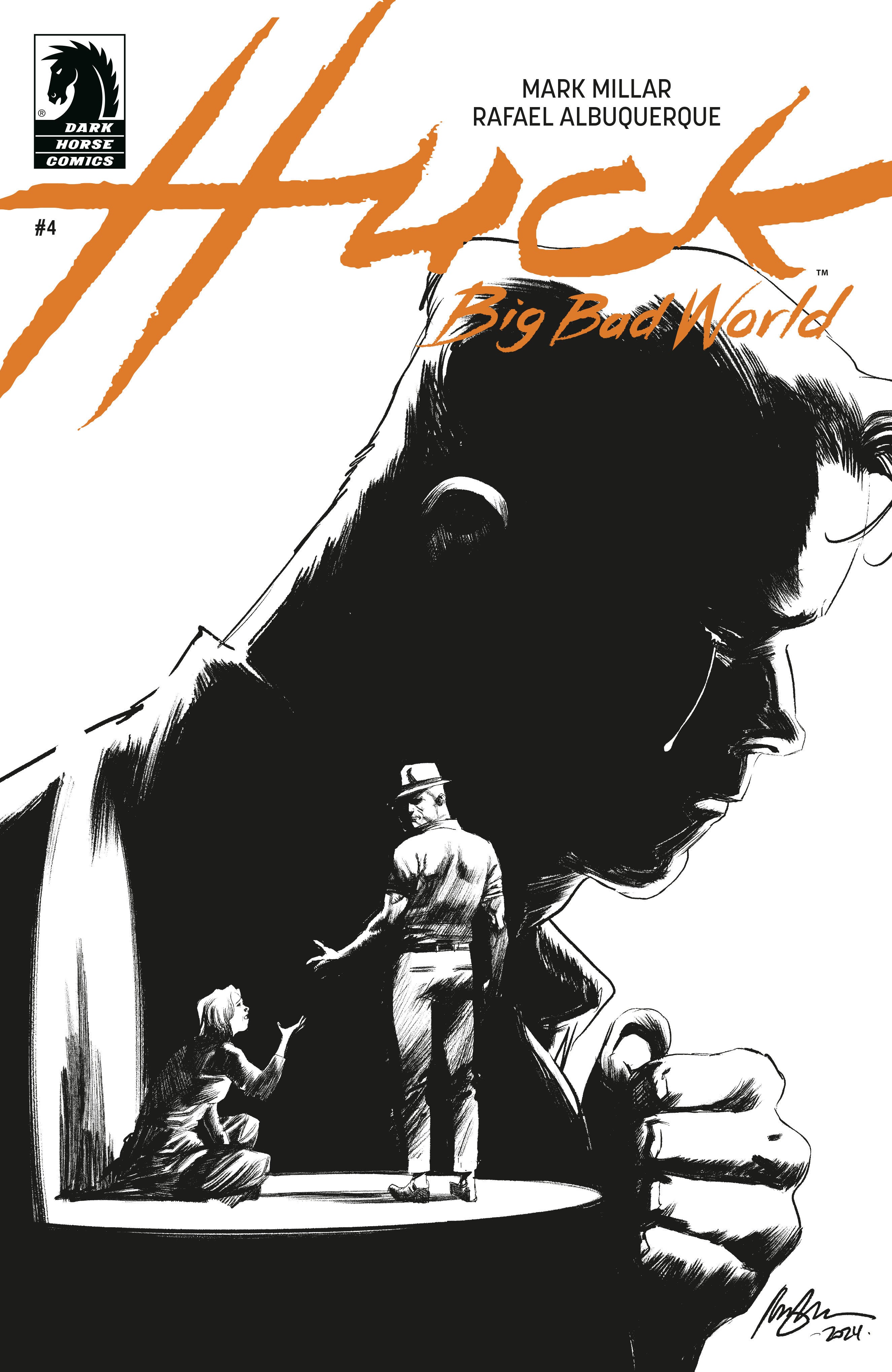 Huck: Big Bad World #4 (Cover B) (Black & White) (Rafael Albuquerque)