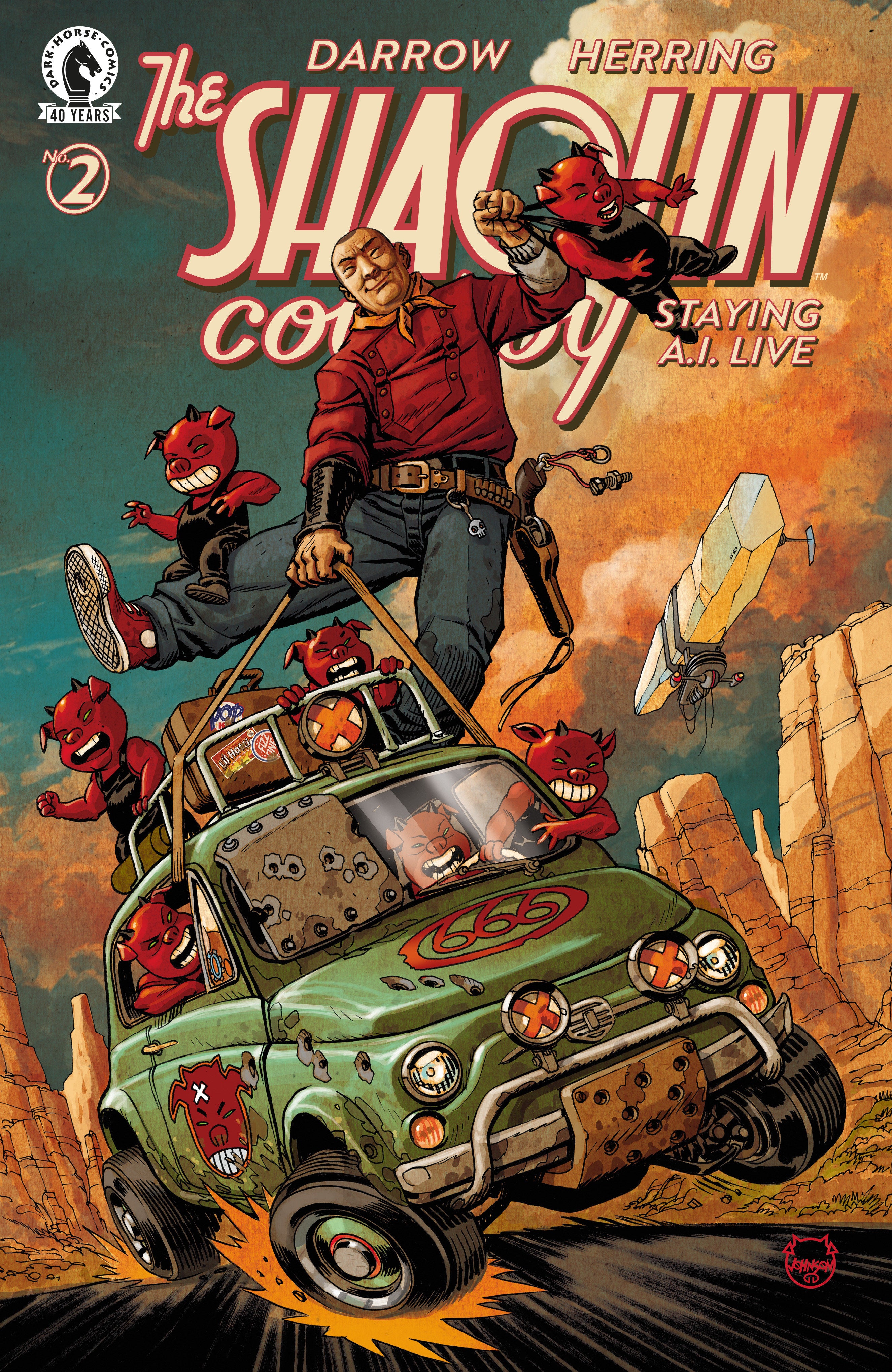 Shaolin Cowboy: Staying A.I.Live #2 Cover C Dave Johnson Variant