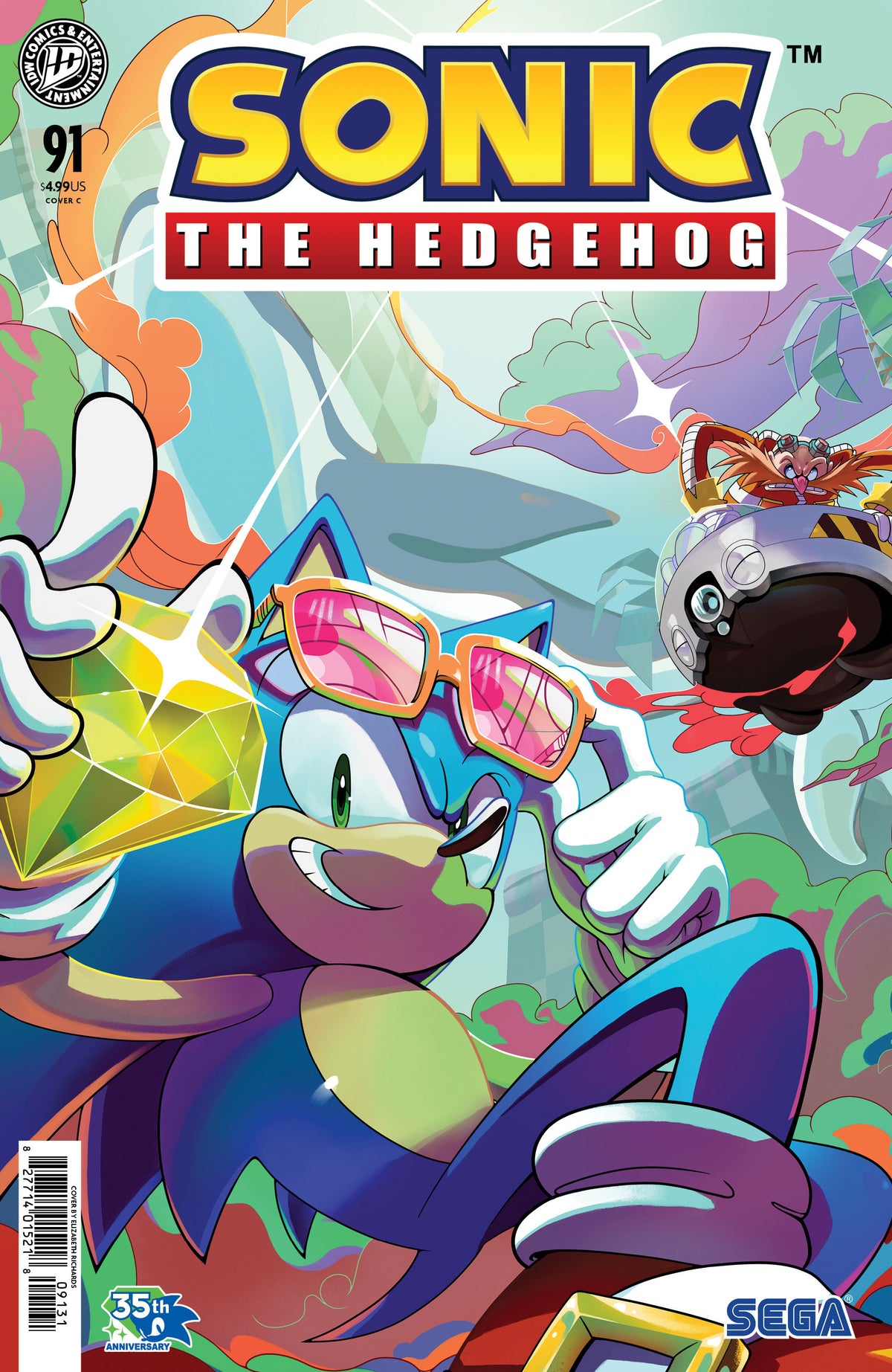 Sonic The Hedgehog #91 Cover C Elizabeth Richards Variant