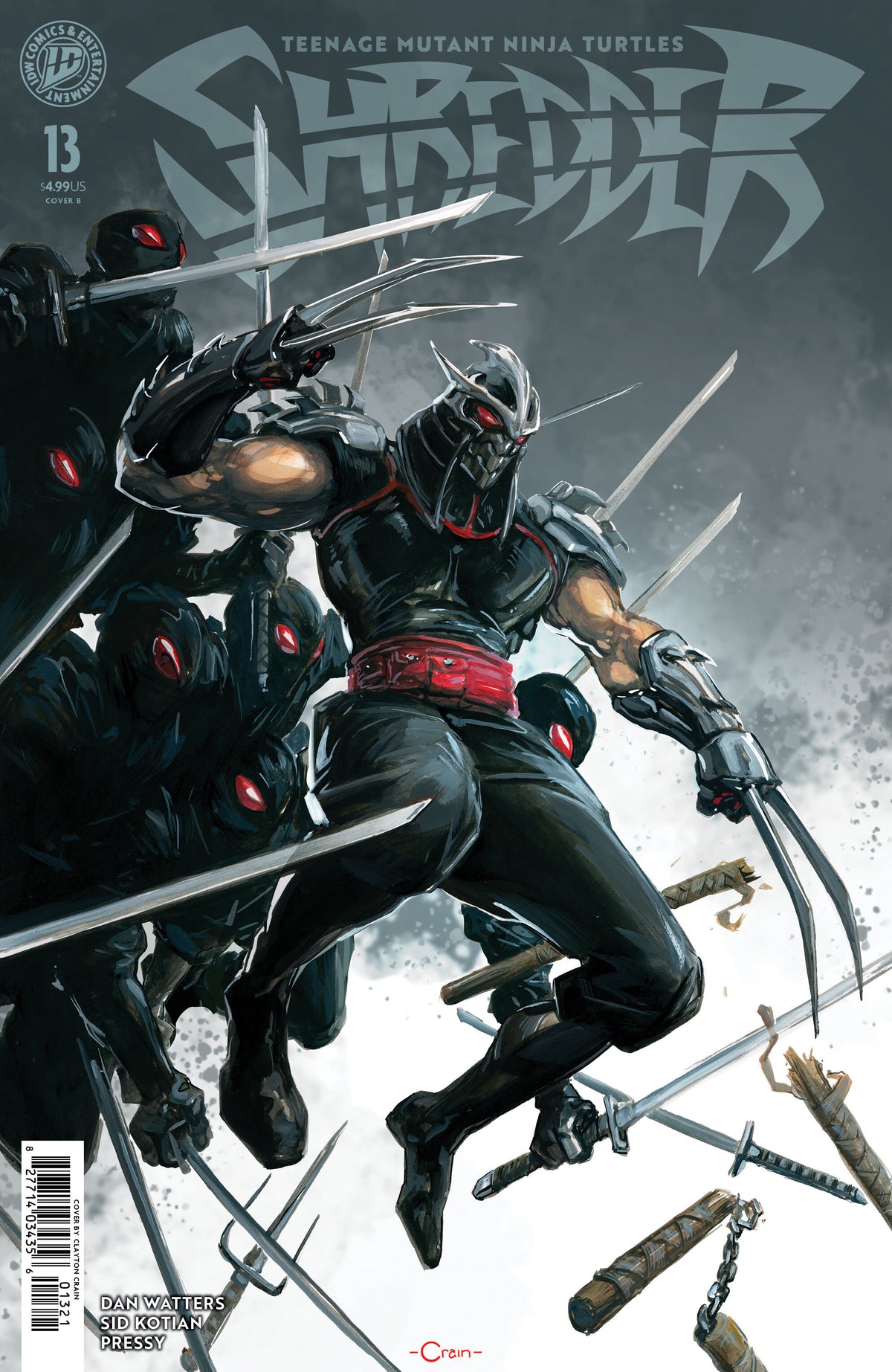 Teenage Mutant Ninja Turtles: Shredder #13 Cover B Clayton Crain Variant