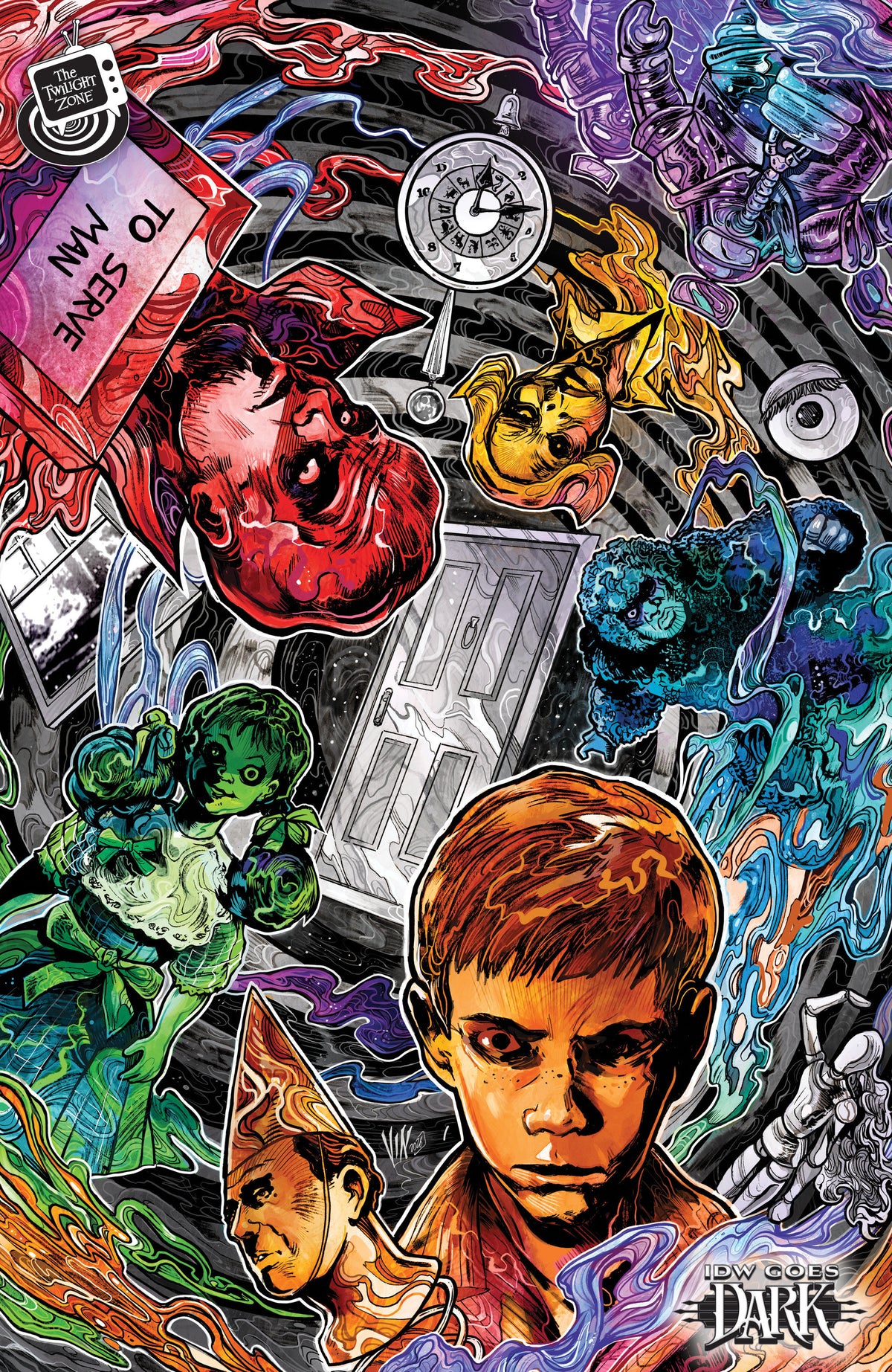 The Twilight Zone #11 Cover C Vincenzo Riccardi IDW Goes Dark Variant