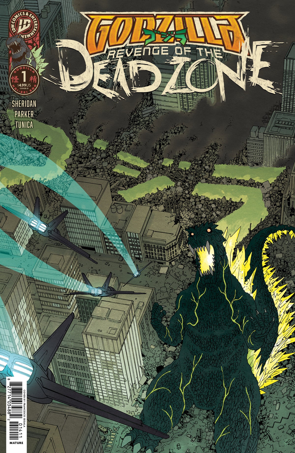 Godzilla: Revenge of the Deadzone [Kai Sei Era] #1 Cover D Martín Morazzo IDW Goes Dark Variant