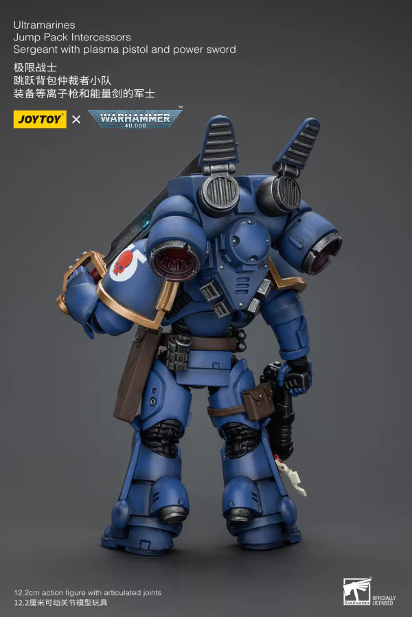 WARHAMMER 40K  -  JOYTOY  -  ULTRAMARINES - JUMP PACK INTERCESSORS SERGEANT WITH PLASMA PISTOL AND POWER SWORD