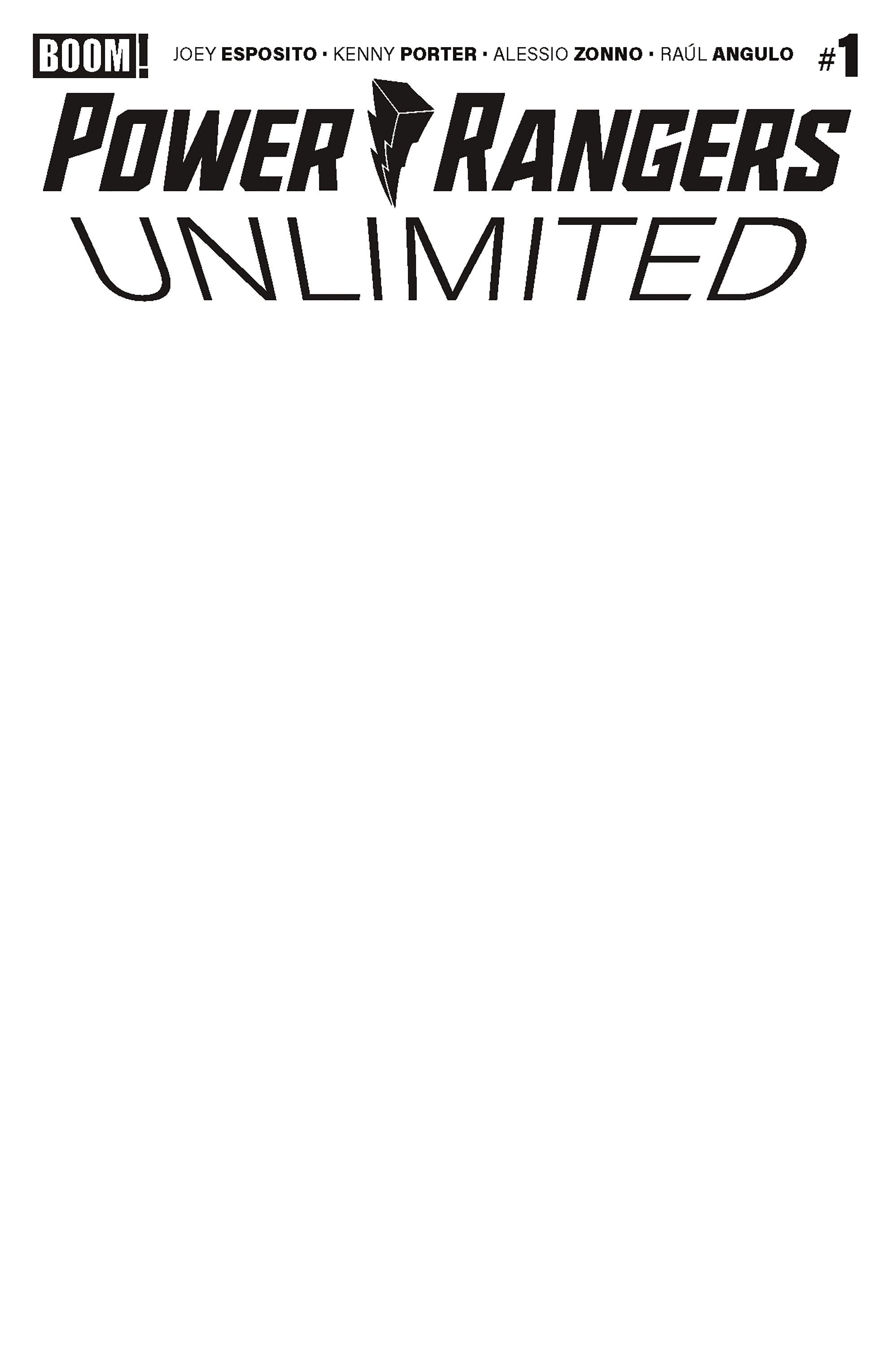 Power Rangers Unlimited #1 Cover D Blank Variant