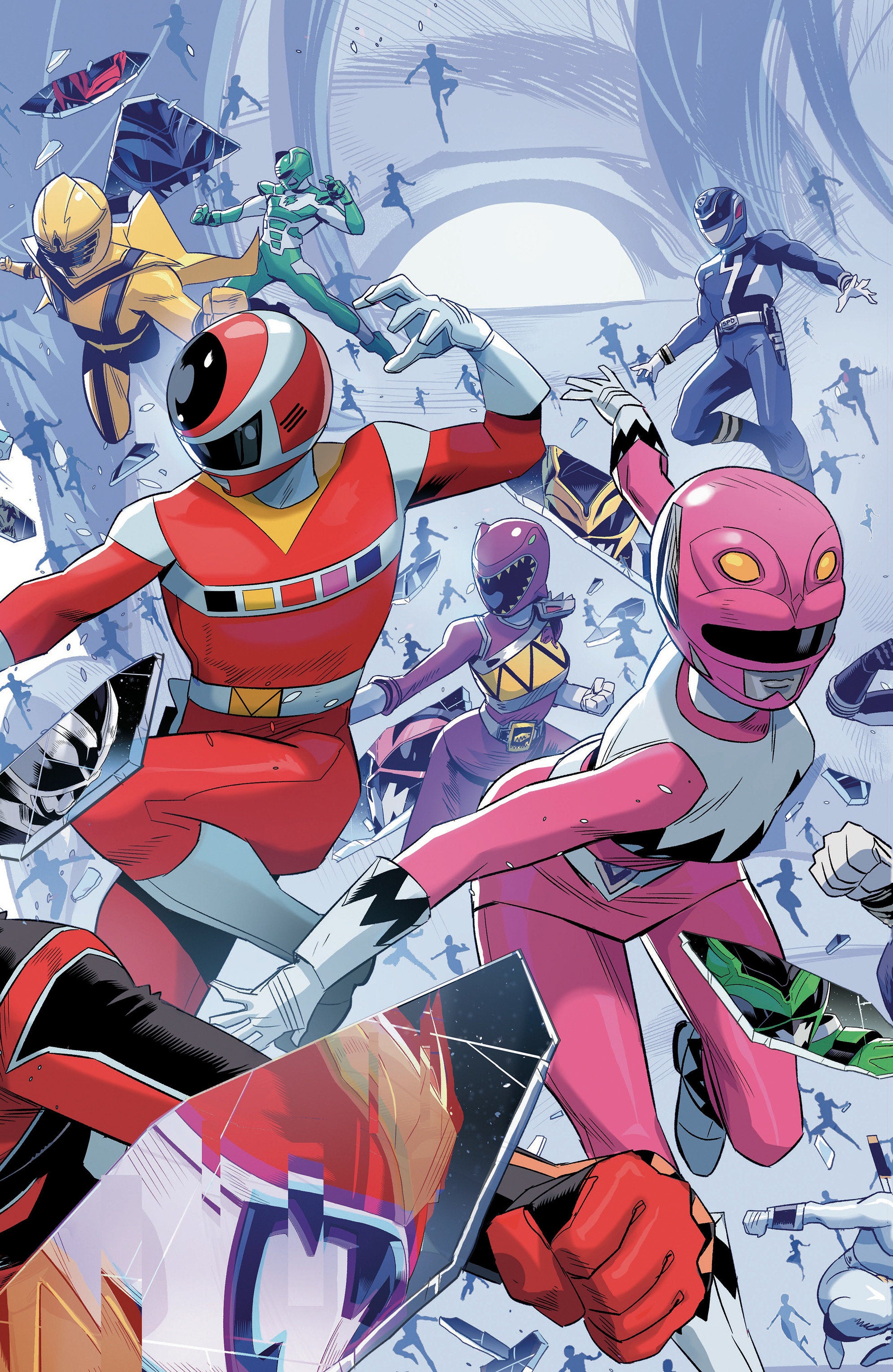 Power Rangers Unlimited #2 Cover C Alessio Zonno Every Ranger Ever Connecting Virgin Variant