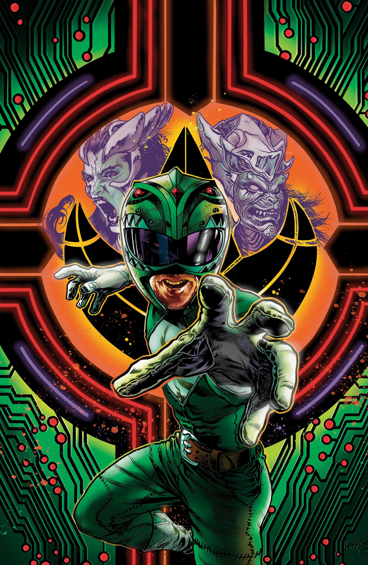 Power Rangers Green #3 Cover D Tony Harris Foil Virgin Variant