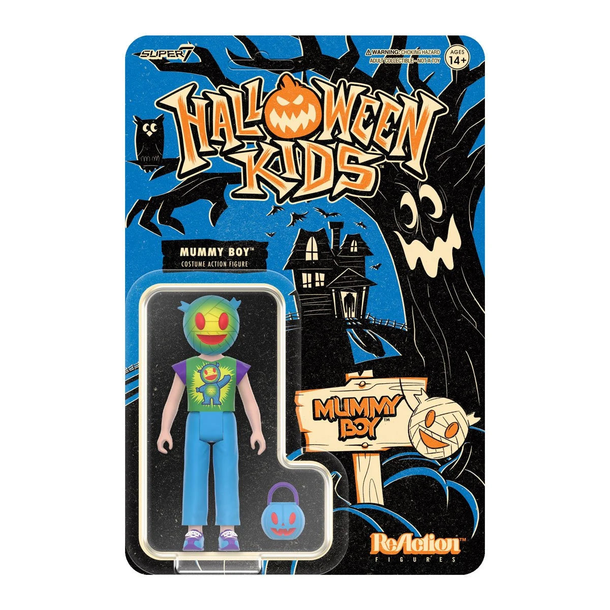 Halloween Kids Reaction Mummy Boy Graphic Tee Action Figure