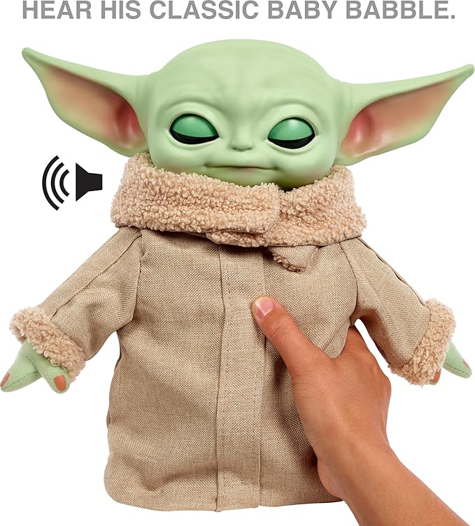 Mattel: Star Wars The Mandalorian Squeeze and Blink Grogu Plush Toy with Sound